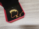 老廟黃金手鏈足金紅繩碎碎冰五帝錢(qián)錢(qián)幣手鏈 約：5.1g 曬單實(shí)拍圖