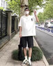 稻草人多巴胺短袖t需男夏季新款大碼寬松半袖體恤青少年情侶上衣 白色 L 曬單實(shí)拍圖