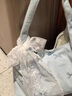 麓格立韓系藍色蝴蝶結(jié)刺繡帆布包女2025新款大容量單肩托特包通勤腋下包 藍色蝴蝶結(jié)帆布包【無掛件】 曬單實拍圖