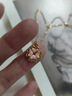 中國黃金（CHINA GOLD）黃金項鏈琺瑯?biāo)娜~草女足金吊墜金飾情人節(jié)送女友老婆媽媽生日禮物 足金琺瑯?biāo)娜~草+S925鏈+禮盒 曬單實拍圖
