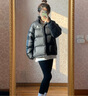 駱駝火山羽絨服2.0王俊凱同款王者凱甲2.0男加厚面包服城市輕戶外 暗夜黑/暗夜黑，男女同款 7066E 2XL 曬單實拍圖