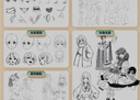 漫畫手繪描摹四本套裝（Q版人物篇+美少女篇+局部強(qiáng)化篇+結(jié)構(gòu)動(dòng)態(tài)篇） 曬單實(shí)拍圖
