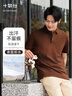 十如仕polo衫男【汗無(wú)痕】高端短袖t恤透氣春夏季透氣易打理 P01 咖啡色 XL 曬單實(shí)拍圖
