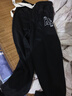 布恩普美式休閑褲子男夏季高街學(xué)生運(yùn)動直筒褲春夏男生寬松闊腿衛(wèi)長褲 黑色（常規(guī)款） XL 【建議體重110-140斤左右】 曬單實拍圖