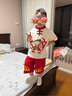 G.DUCKKIDS小黃鴨童裝哪吒衣服套裝漢服男童夏季國風(fēng)兒童夏裝薄款新中式短袖 紅色aiimqog 130 建議7~8歲【120-130cm】cm 曬單實(shí)拍圖