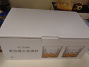 CLITON玻璃威士忌酒杯加厚復古歐式冰花烈酒杯洋酒杯水杯玻璃杯2只裝 曬單實拍圖