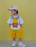 迪士尼（Disney）網(wǎng)紅炸街夏季親子裝一家三口T恤高端嬰兒母女裝帽子小熊純棉短袖 杏色套裝（短袖+短褲） 100 寶寶【28斤―36斤】 曬單實拍圖