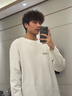 班尼路（Baleno）長(zhǎng)袖t恤男春秋季潮流情侶打底衫休閑百搭寬松重磅純棉圓領(lǐng)上衣 曬單實(shí)拍圖