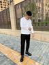 定航純棉衛(wèi)衣定制工作服長袖秋冬裝diy餐飲團建班服圓領(lǐng)T恤工衣印logo NS-D18白色 L 曬單實拍圖