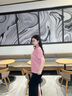 Teenie Weenie小熊T恤女2025年夏季新款海軍風(fēng)休閑圓領(lǐng)條紋短袖T恤女 紅色 M 165 曬單實拍圖