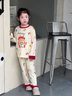 G.DUCKKIDS小黃鴨童裝女童睡衣春秋季莫代爾兒童家居服女寶寶蝴蝶結(jié)長袖套裝 米黃色 90 建議80-90cm1歲半-2歲 曬單實拍圖
