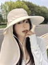 貓人防曬帽女夏季防紫外線(xiàn)全臉遮陽(yáng)面罩護(hù)頸一體太陽(yáng)帽戶(hù)外遮陽(yáng)帽子女 米白色 均碼（56-60） 曬單實(shí)拍圖