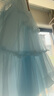 安奈兒童裝女童連衣裙2024新款夏仙女風(fēng)網(wǎng)紗公主裙子 天晴藍 160 cm 曬單實(shí)拍圖