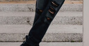 Levi's?SilverTab?25年春夏新款男士美式高街505破洞直筒牛仔褲 黑色 29 (32) 曬單實(shí)拍圖