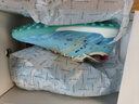 卡爾美（KELME）成人足球鞋男疾電3.0碎釘TF碳板大底比賽訓練鞋 淺藍色  42  曬單實(shí)拍圖
