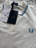 Fred Perry男士POLO衫2025夏季商務(wù)短袖重磅麥穗多彩T恤M3600 W67/白色 M 曬單實拍圖