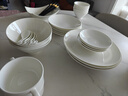 唐山骨瓷餐具整套純白碗盤(pán)餐具套裝喬遷之喜碗碟套裝簡(jiǎn)約釉下彩 39件4-6人餐【禮盒裝】 曬單實(shí)拍圖