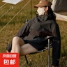 【硬核防風】oversize寬松沖鋒衣男女秋冬夾克可拆卸防風登山外套 黑色【單外套】 XL建議男 160-175斤 女170-190斤 曬單實拍圖