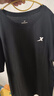特步（XTEP）全棉100%短袖男上衣純棉恤男春季男裝圓領(lǐng)體恤男士t恤打底汗衫 正黑色 -速干 L (175) 曬單實(shí)拍圖