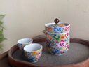陶羽琺瑯彩萬花旅行功夫茶具一壺兩杯家用戶外泡茶壺茶杯便攜式快客杯 琺瑯彩-萬花旅行快客杯 曬單實(shí)拍圖