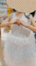 迪士尼女童2025新款公主裙夏透氣裙子女孩連衣裙禮服裙TD2EQ007 粉140 曬單實拍圖