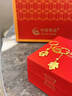 中國黃金（CHINA GOLD）黃金耳釘金葉子耳墜足金耳環(huán)女耳飾耳圈七夕情人節(jié)生日禮物送媽媽 葉子足金耳圈【一對約2.7g】+玫瑰禮盒 曬單實拍圖