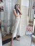 夢特嬌莫代爾睡褲女士冰絲涼感家居褲空調(diào)褲子休閑七分褲夏季薄款闊腿褲 曬單實(shí)拍圖