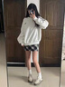QIPUSEN品牌小白鞋女厚底真皮休閑德訓鞋女2025秋季新品女鞋百搭鞋子女 黑色 35 曬單實(shí)拍圖