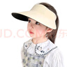 四萬(wàn)公里兒童防曬帽子夏季男女寶寶遮陽(yáng)帽大檐空頂防曬太陽(yáng)帽 米色 曬單實(shí)拍圖