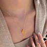 老鳳祥輕奢蝴蝶銀項(xiàng)鏈女士星月吊墜流蘇首飾品情人節(jié)生日禮物女友老婆 曬單實(shí)拍圖