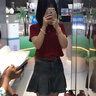 凰巣復古百褶牛仔短裙女a(chǎn)字半身裙大碼MM夏季高腰遮肚顯瘦梨形身材 復古藍S（優(yōu)質(zhì)款） 曬單實拍圖