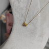 中國黃金（CHINA GOLD）黃金項鏈女款足金999小蠻腰項鏈鎖骨鏈情人節(jié)生日禮物送女友老婆 足金吊墜+黃k金項鏈【京速達】 曬單實拍圖