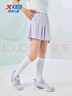 特步（XTEP）兒童童裝女童小中大童純色休閑百搭褲裙 霧紗紫 165 曬單實(shí)拍圖