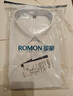 羅蒙（ROMON）【桑蠶絲免燙】短袖襯衫男士白襯衫修身襯衣商務(wù)職業(yè)男白色XL 曬單實(shí)拍圖