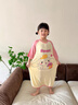 G.DUCKKIDS小黃鴨女童連體睡衣夏季薄款純棉短袖睡袋兒童寶寶睡裙空調(diào)家居服 粉色玉桂狗【純棉】 130 曬單實(shí)拍圖