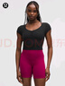 lululemon丨All It Takes 女士運動(dòng)后側鎖孔T恤 *羅紋 Nulu? LW3JFPS 黑色 S /6 曬單實(shí)拍圖