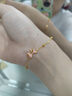 中國黃金（CHINA GOLD）蝴蝶結(jié)黃金手鏈女999足金手鏈生日禮物送女朋友老婆七夕情人節(jié) 足金在逃公主手鏈*A款+戀語禮盒 曬單實(shí)拍圖