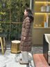 高梵黑金鵝絨服女王5.0長(cháng)款收腰羽絨服25新款氣質(zhì)顯瘦時(shí)尚冬季女外套 鎏金8號 M 曬單實(shí)拍圖