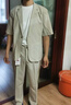 花花公子官方冰絲短袖防曬西服套裝男夏季感垂感小西裝外套輕熟風(fēng) GM卡其W53西服+卡其K58長(zhǎng)褲+白短 2XL 曬單實(shí)拍圖