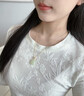 締晶無(wú)事牌和田玉項(xiàng)鏈女平安扣吊墜玉佩氣質(zhì)高檔七夕情人節(jié)禮物送女友 曬單實(shí)拍圖