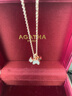 AGATHA/璦嘉莎 愛(ài)心小狗銀項(xiàng)鏈女【生日禮物】送女友閨蜜高級(jí)感輕奢吊墜 玉髓白 曬單實(shí)拍圖