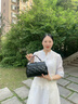 袋鼠卡拉品牌真皮女士包包2025新款單肩包高顏值斜挎包女包七夕情人節禮物 黑色（手包+卡包+禮盒） 曬單實(shí)拍圖