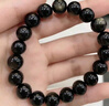老鳳祥 天然金曜石手串男女款貓眼黑曜石手鏈轉(zhuǎn)運珠首飾生日禮物送男友 【京東八倉發(fā)貨】*當(dāng)/次日達(dá) 單顆金曜石直徑（12mm） 曬單實拍圖