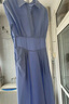 范思藍恩法式優(yōu)雅氣質(zhì)無(wú)袖連衣裙女夏季2024新款收腰簡(jiǎn)約通勤裙子 藍色 M 曬單實(shí)拍圖