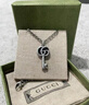 古馳（GUCCI）雙G魅力925銀項鏈 男女同款情侶款 送對象節日送禮 627757-J8400-0701銀色 曬單實(shí)拍圖