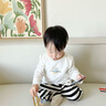 七樂豆嬰兒春秋長袖t恤寶寶兒童莫代爾秋衣幼兒薄款男童女童打底衫上衣 白色 80 曬單實拍圖