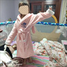 G.DUCKKIDS兒童浴袍女童睡衣法蘭絨秋冬中大童珊瑚絨睡袍親子母女家居服 小仙女 XL 曬單實(shí)拍圖