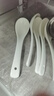 友來福長柄陶瓷勺子吃飯勺小湯勺湯匙調(diào)羹家用餐廳甜品勺純白5只裝 曬單實拍圖