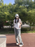 直筒天絲牛仔褲女春夏2025新款薄款寬松顯瘦松緊腰冰絲拖地闊腿褲 復(fù)古藍-常規(guī)款 XL 曬單實拍圖
