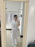 冀衡護士服女款長(cháng)袖娃娃領(lǐng)白大褂短袖藥店美容院工作服秋冬套裝醫學(xué)生 白色長(cháng)袖娃娃領(lǐng)（單件上衣） S （80-95斤） 曬單實(shí)拍圖